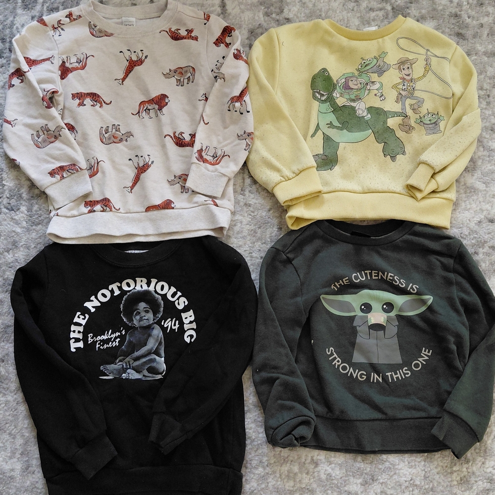 Set of Four Graphic Sweatshirts